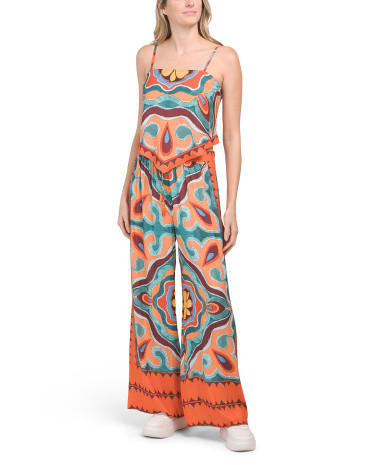 Spaghetti Strap Top And Wide Leg Air Flow Pants | TJ Maxx