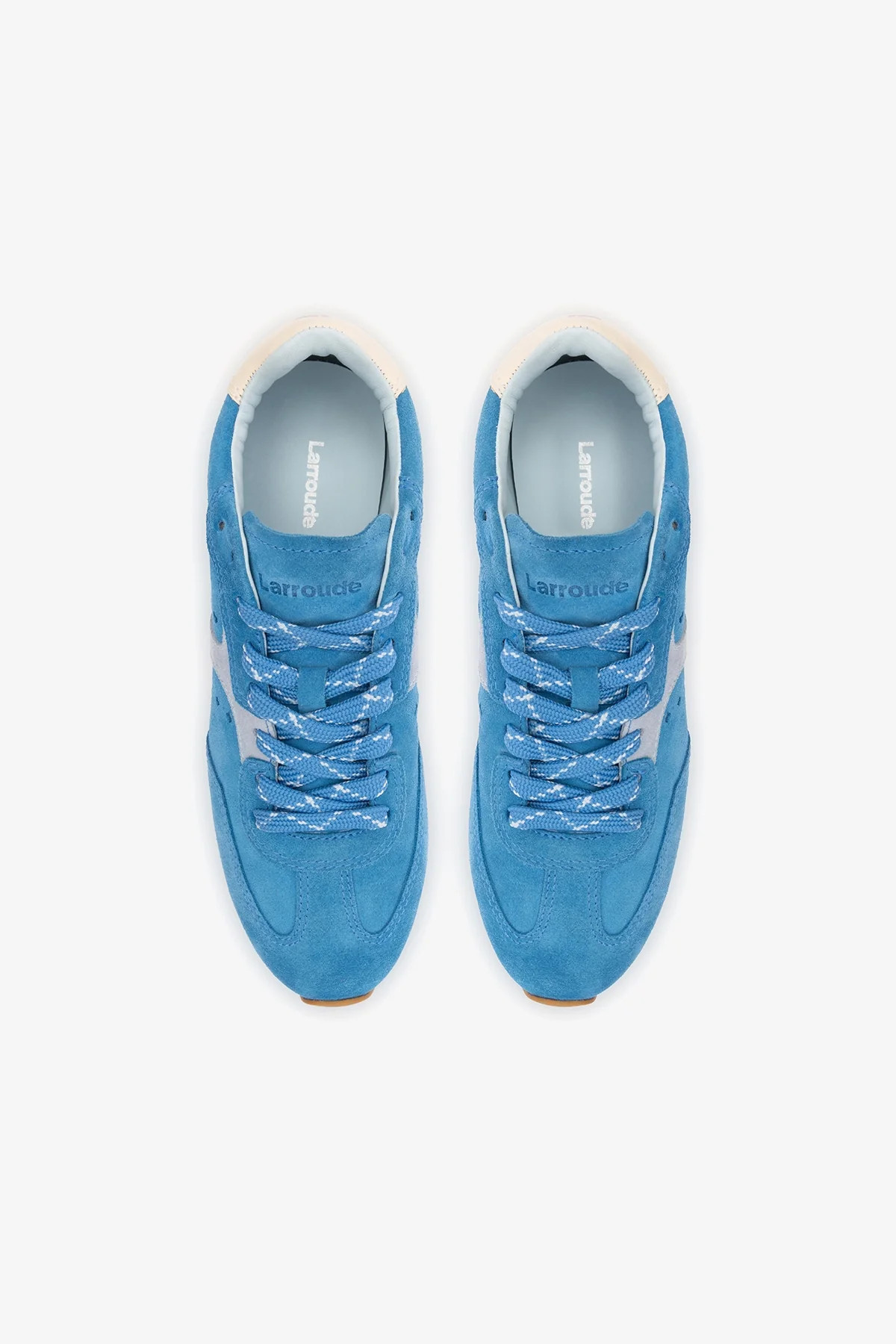 Stella Sneaker In Azure Suede | Larroude