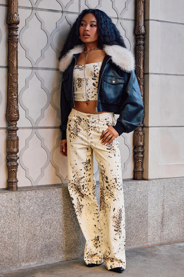 Major Mood Faux Leather Bomber Jacket | Windsor Stores