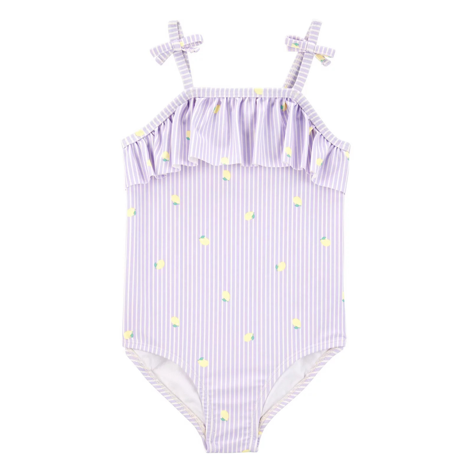 Toddler Girl Carter's 1-Piece Striped Lemon Swimsuit, Toddler Girl's, Size: 3T, Purple Lemon | Kohl's