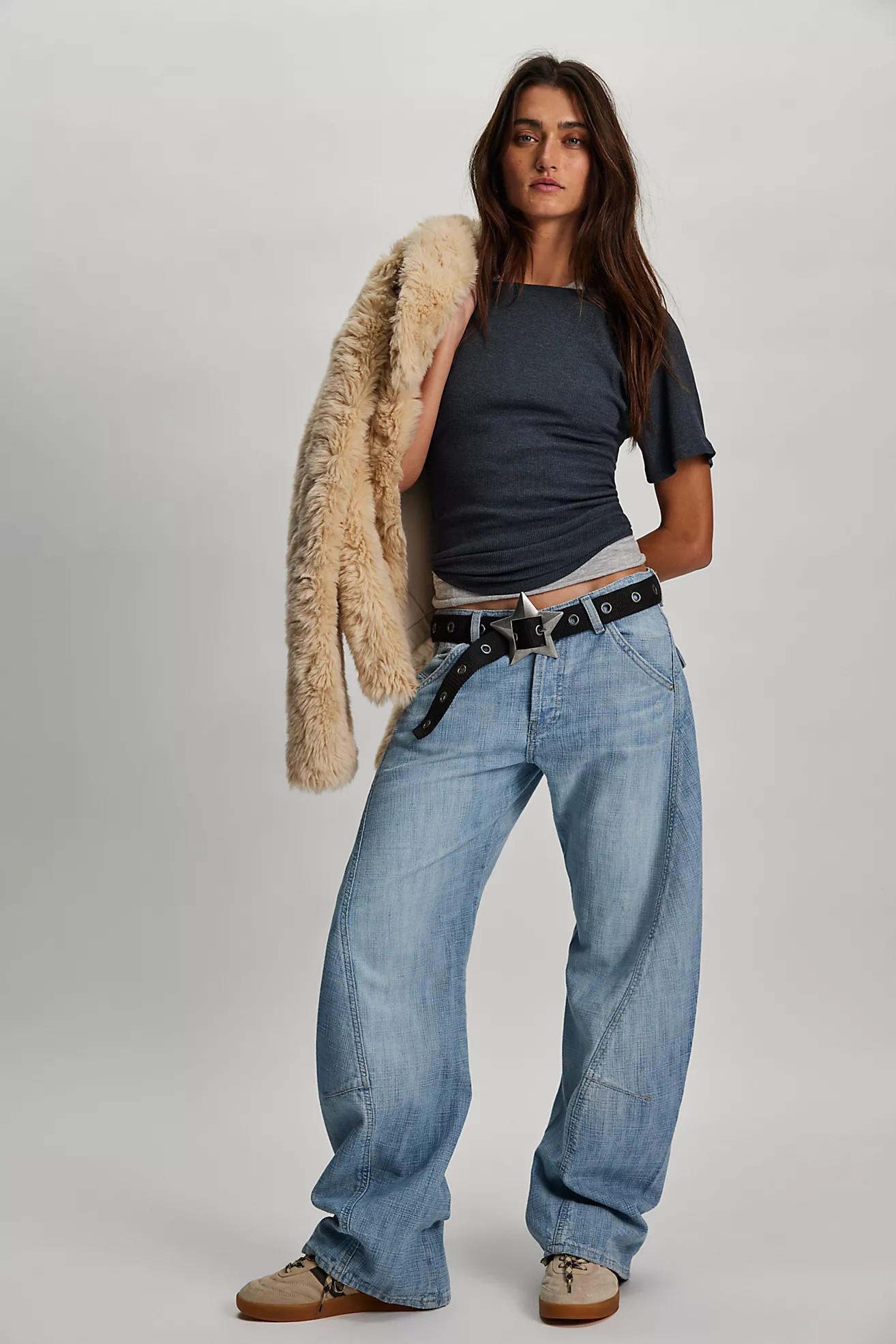 We The Free Highland Low-Rise Twisted Bowed Jeans | Free People (Global - UK&FR Excluded)