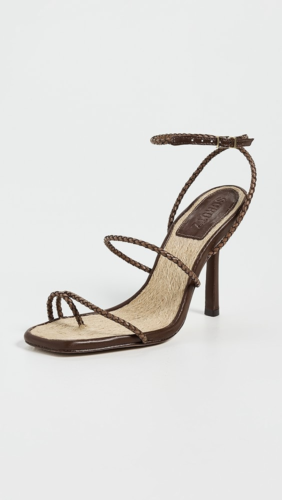 Schutz Kaya Straw Heeled Sandals | Shopbop | Shopbop