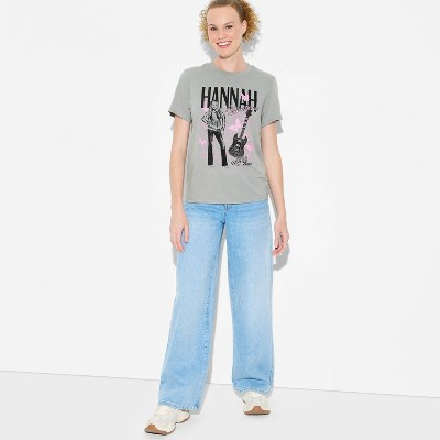 Women's Hannah Montana Short Sleeve Graphic T-Shirt - Gray XXS | Target