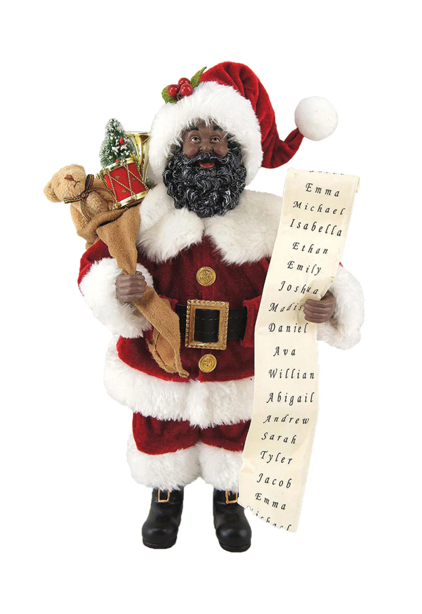 African American Santa with His List Figurine | Wayfair North America