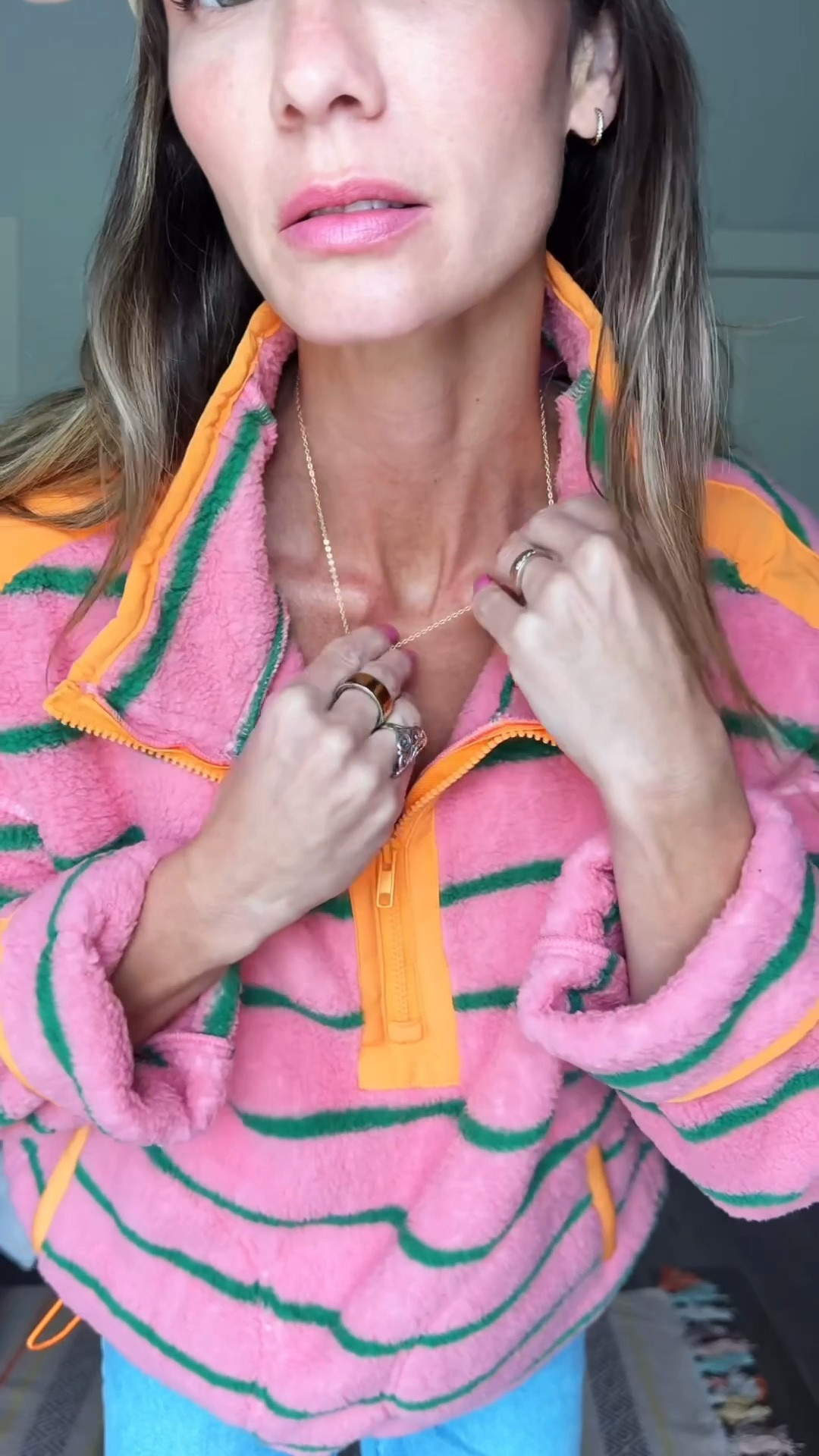 My cute teddy fleece comes in several colors, some that scream “fall!” I’m in a small!

#LTKootd #LTKgrwm #LTKPetite