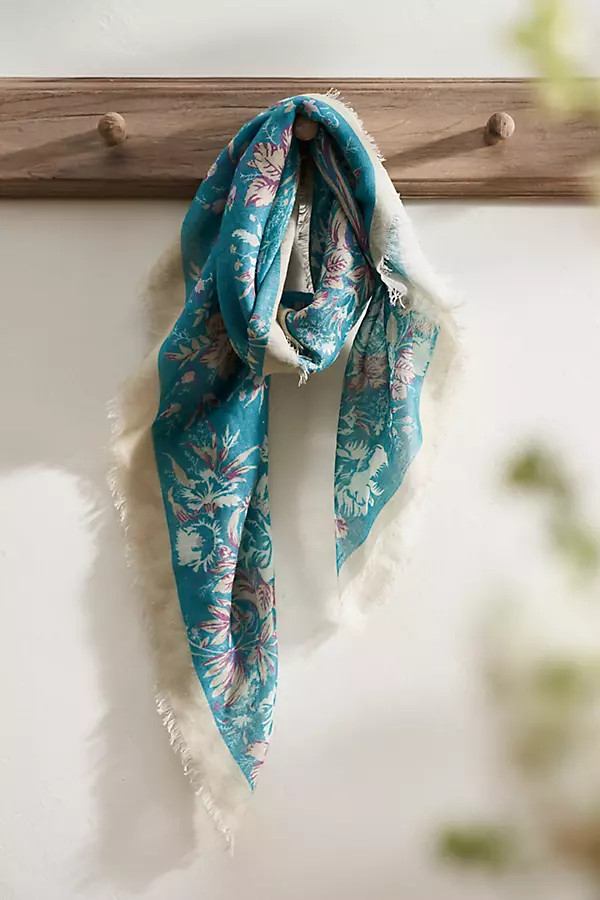 Frayed Floral Scarf | Anthropologie (US)