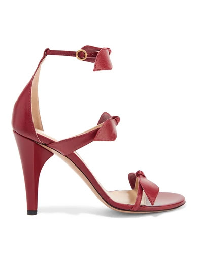 Bow-embellished leather sandals | NET-A-PORTER (US)