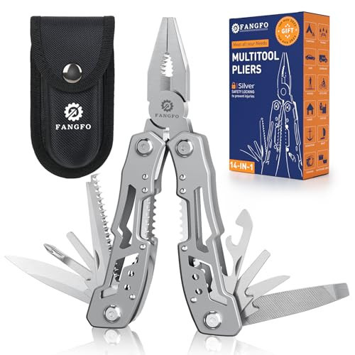 14-In-1 Multitool Pliers，Premium Portable Multi Tool ，with Safety Locking Professional Stainless Steel Multitool Pliers Pocket Knife,Apply to Survival, Camping, Gifts for Dad Husband Boyfriend | Amazon (US)