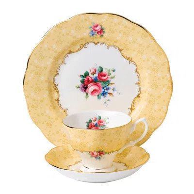 100 Years of Royal Albert 1990 3 Piece Bone China Teacup & Saucer Set | Wayfair North America