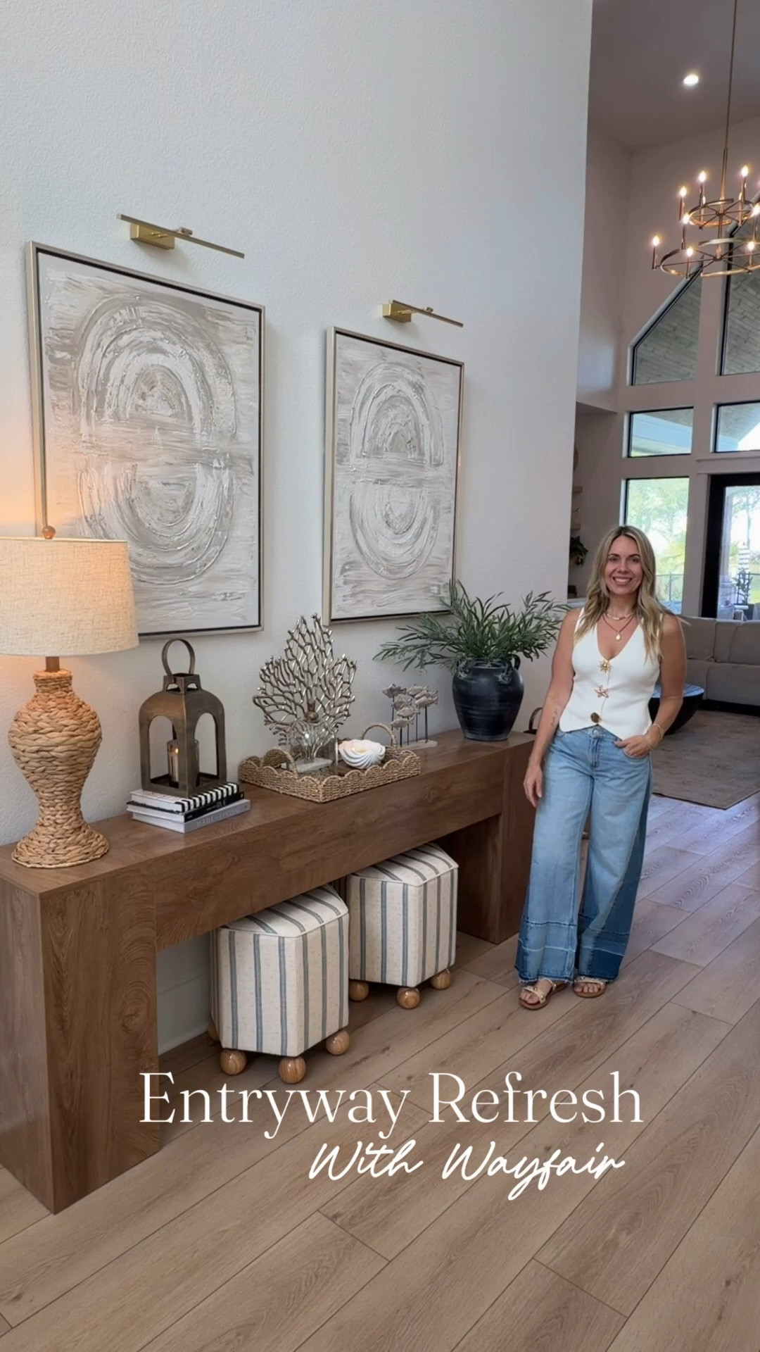 Entryway spring refresh with @wayfair #ad Obsessed with how clean and less cluttered my foyer looks now with my new decor pieces from Wayfair! #wayfairpartner #wayfair #springcleaning 


#LTKMothersDay #LTKHome