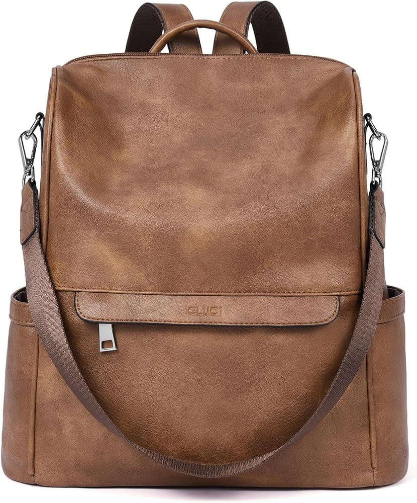 CLUCI Womens Backpack Purse Leather Anti-theft Large Fashion Designer Travel Bag Ladies Shoulder ... | Amazon (US)