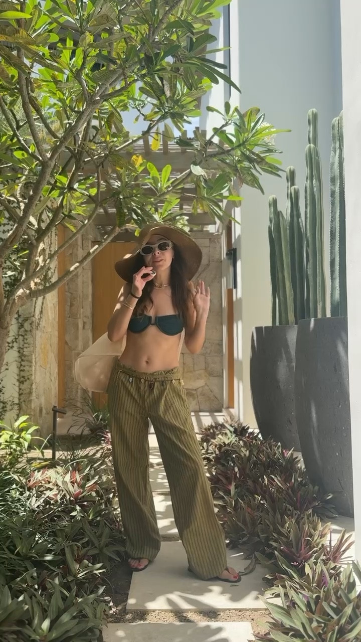 Day 3 pool day look! Loving the green tones! & wearing the staples: the shoes, hat, & beach bag! Linked everything below 

#LTKmomlife #LTKootd #LTKTravel