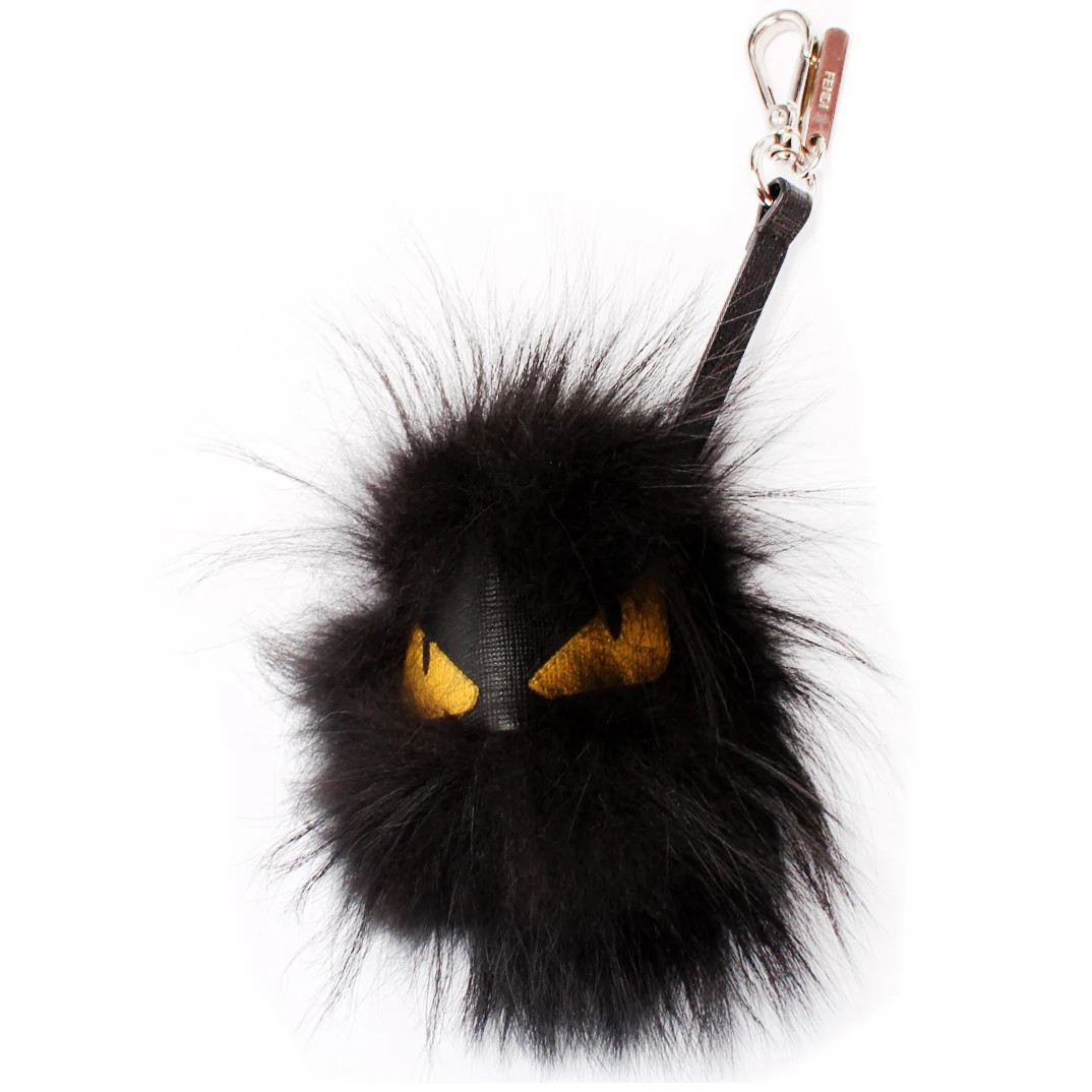 Fox Fur Monster Bug Bag Charm | Keeks Designer Handbags
