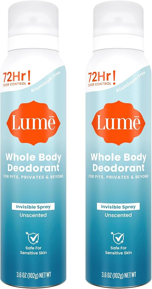Lume Invisible Spray Deodorant For Women - Whole Body Deodorant Spray - 72 Hr Odor Control - Ozon... | Amazon (US)