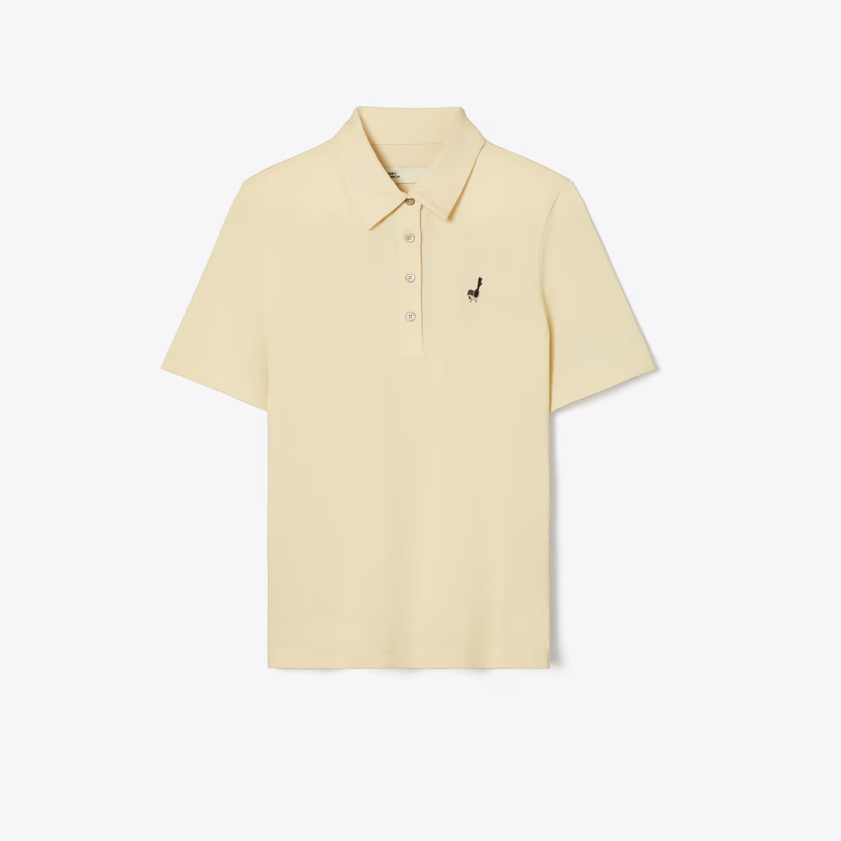 Birdie-Embroidered Cotton Polo: Women's Designer Tops | Tory Burch | Tory Burch (US)