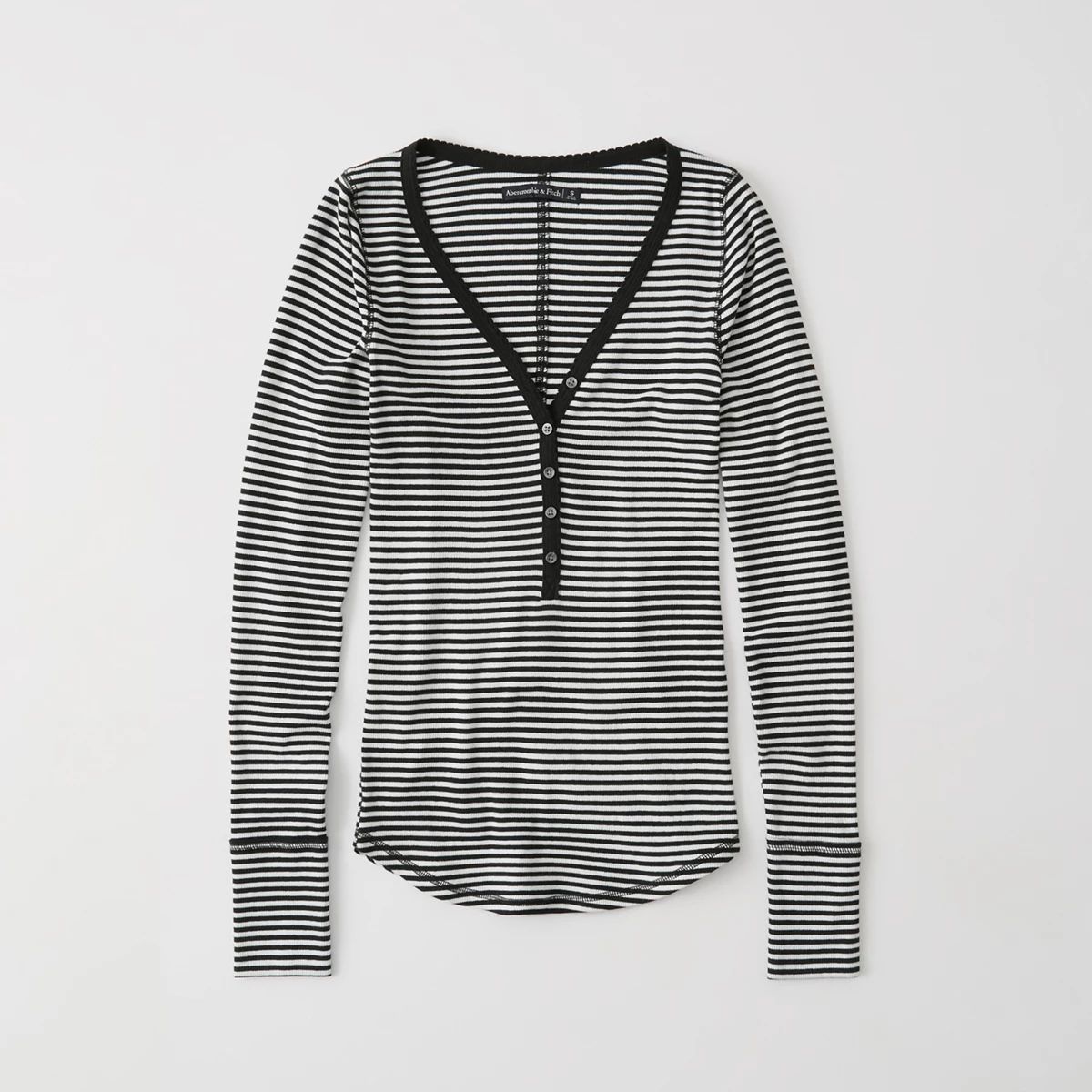 Ribbed Henley | Abercrombie & Fitch US & UK