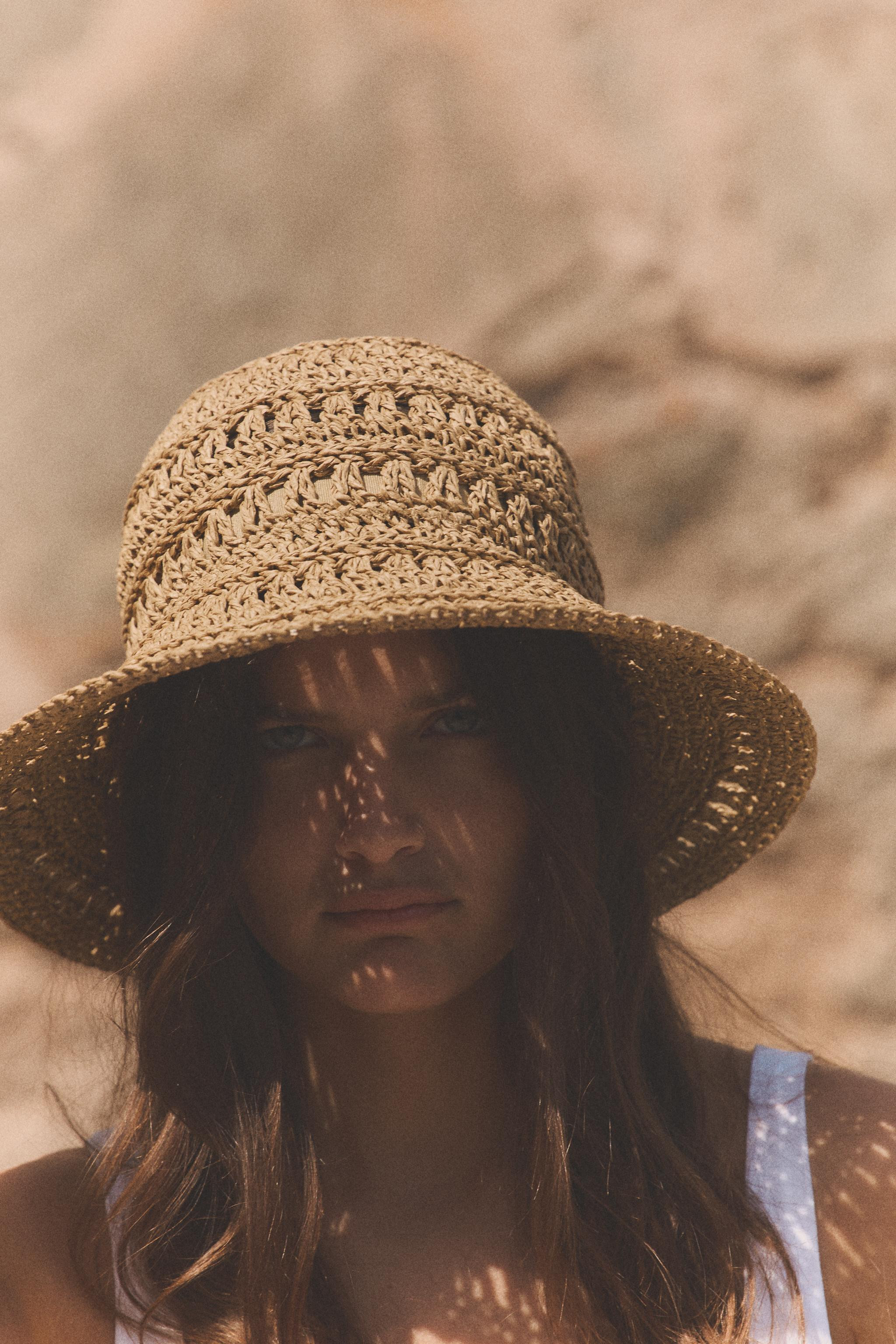 WOVEN PAPER BUCKET HAT | Zara UK