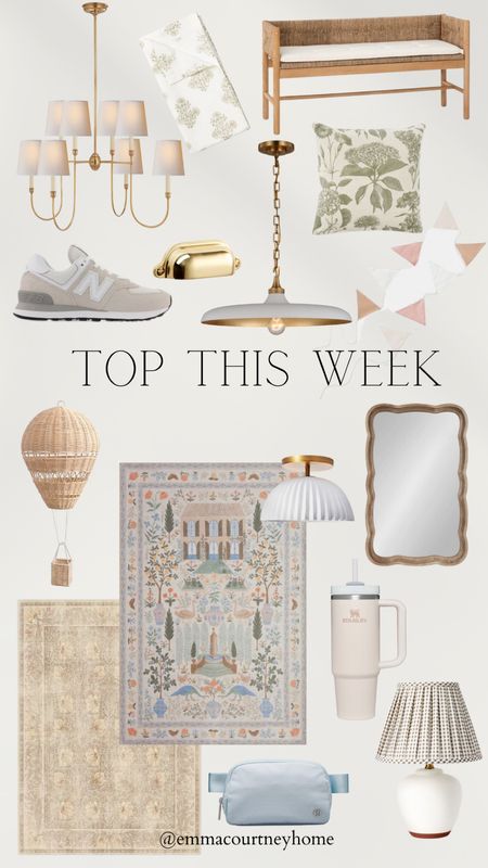 Top sellers this week including open box designer lighting on sale, nursery favourites including the rifle paper co rug, banner, rattan hot air balloon, mirror, the best selling Stanley cup and belt bag! 

#LTKhome #LTKstyletip #LTKSeasonal