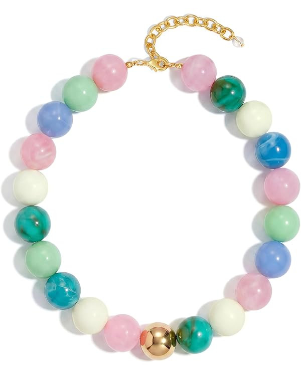 CLASSYZINT Chunky Bead Necklace for Women Colorful Acrylic Choker Necklace Y2K Style Jewelry for ... | Amazon (US)