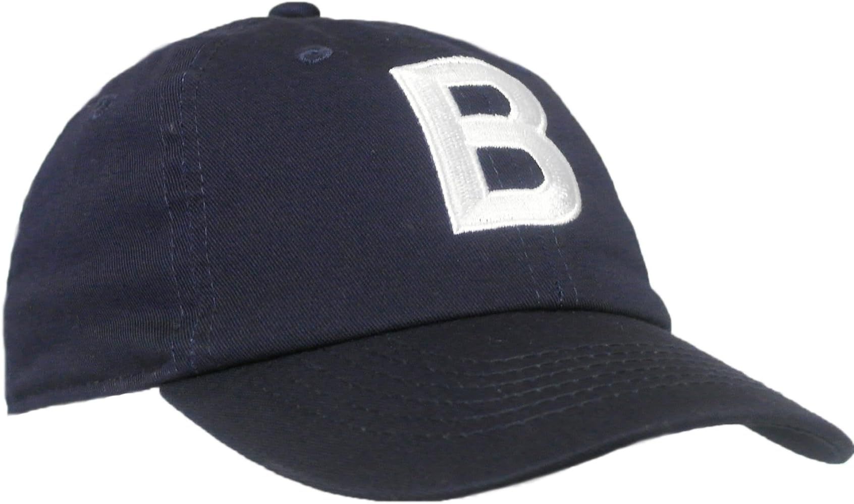 Tiny Expressions - Monogrammed Toddler & Kids Baseball Cap | Adjustable Navy Hat | Amazon (US)