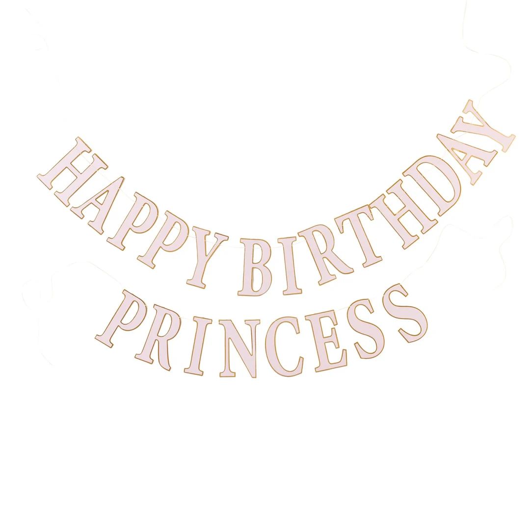 Princess Happy Birthday Party Banner Princess Birthday Party Decorations Princess Birthday Party ... | Etsy (US)