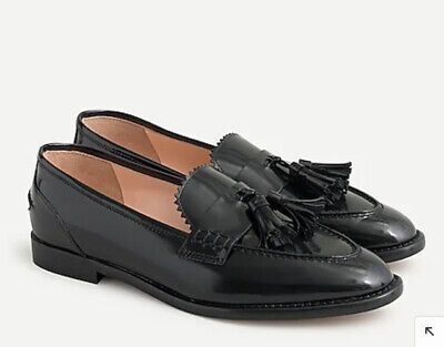 NEW J. Crew Academy loafers with tassels SIZE 6.5 Black AQ734 Shoes $188 | eBay US