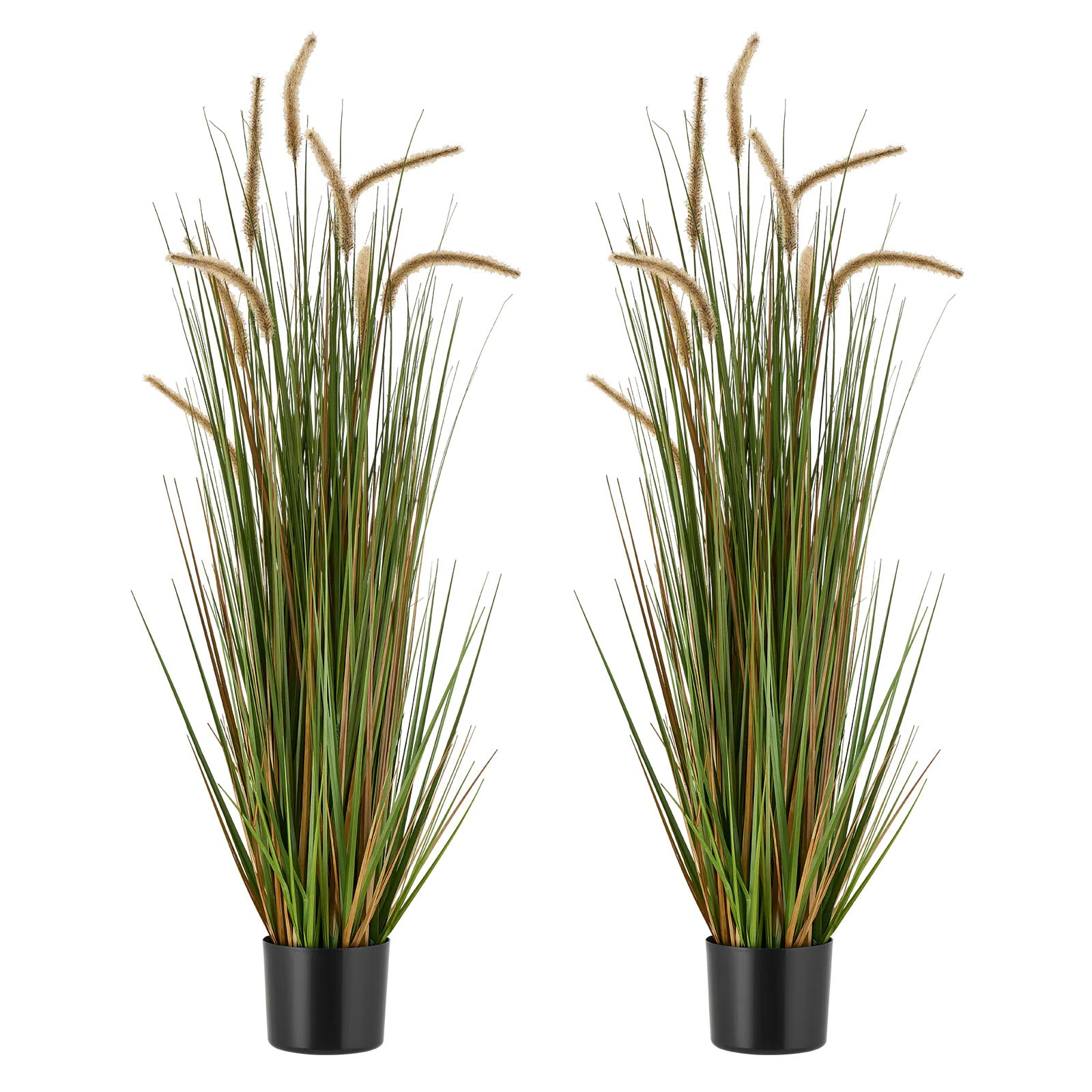Artificial Grass Plant, 47 inch Horsetail Reed Grass in Pot, Premium PVC Faux Fake Greenery Shrub... | Wayfair North America