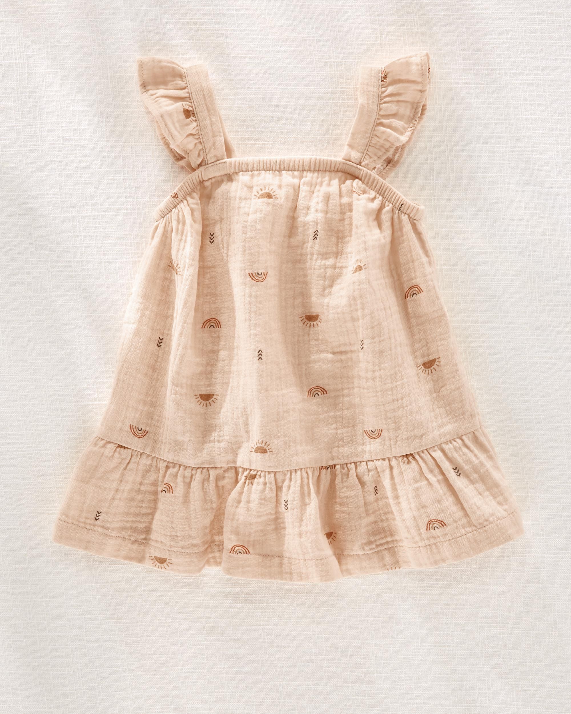 Pink Baby Hilary Duff Rays And Rainbows Crinkle Gauze Dress | carters.com | Carter's