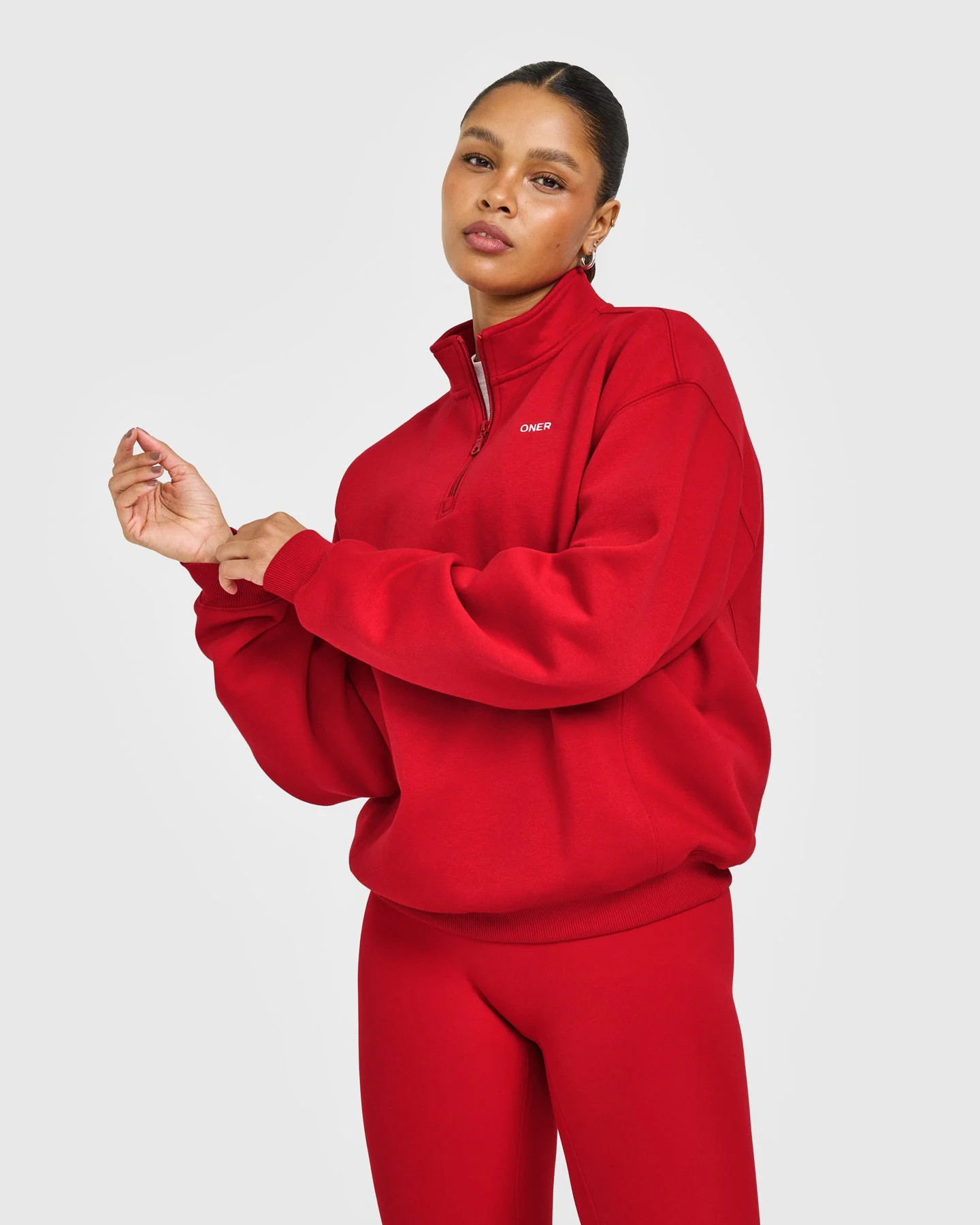 Foundations 1/4 Zip Sweatshirt 
 Toasted Red | Oner Active (UK / US)