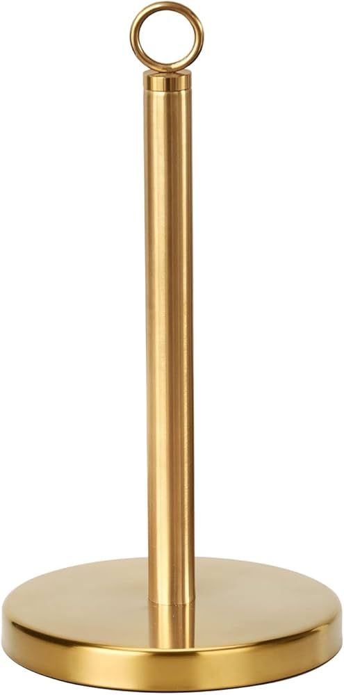 Gold Paper Towel Holder Countertop, Stainless Steel Heavy Base, Paper Towel Rack, Paper Towel Hol... | Amazon (US)