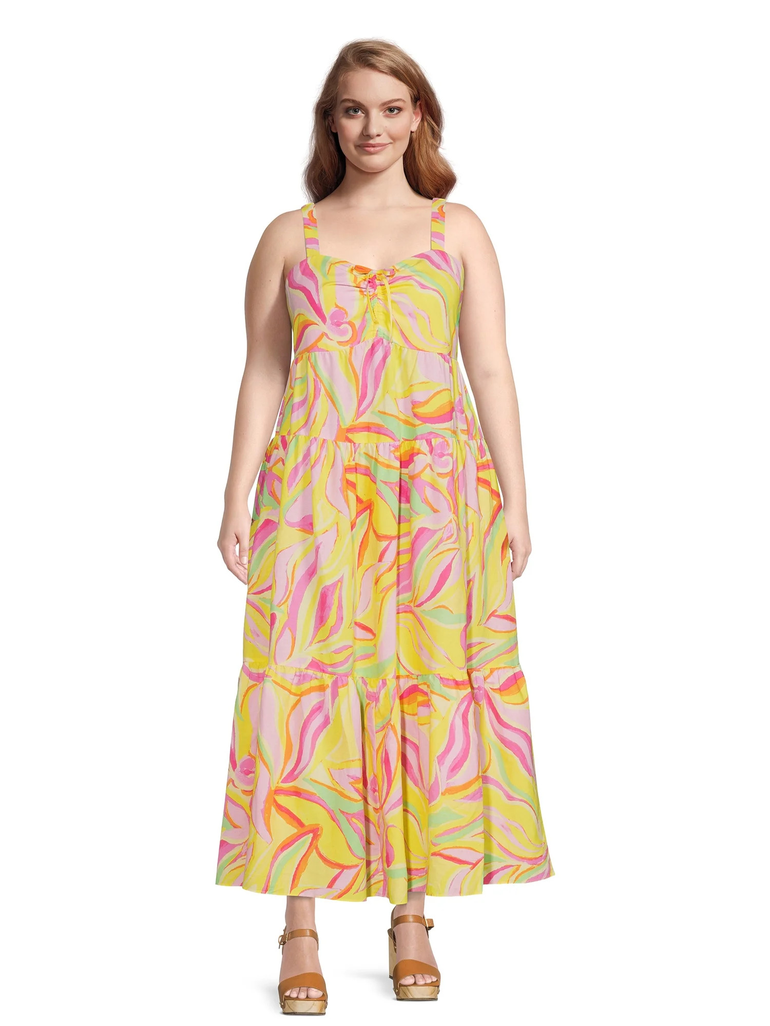 Terra & Sky Women's Plus Size Tiered Maxi Dress | Walmart (US)
