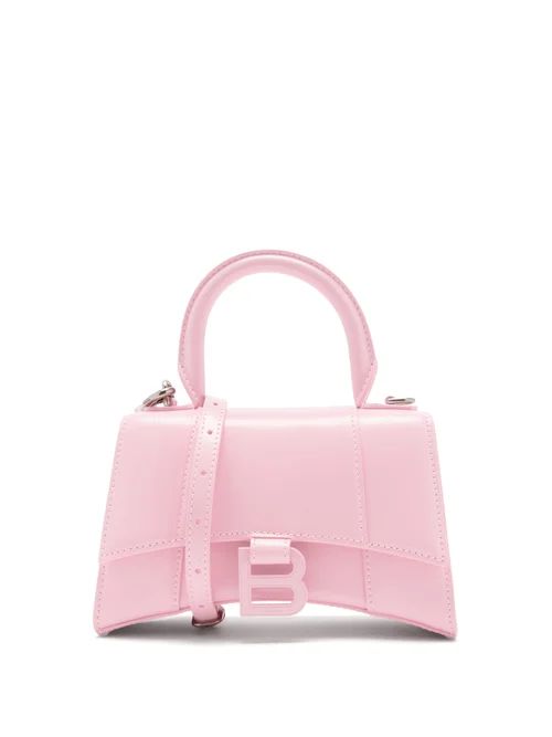 Balenciaga - Hourglass Xs Leather Bag - Womens - Pink | Matches (US)