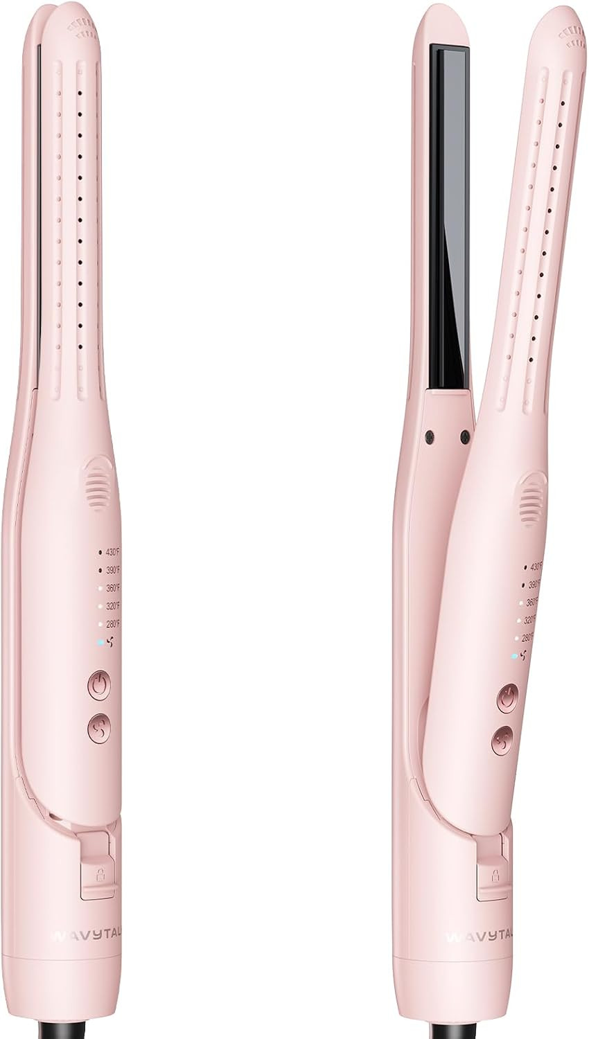 Wavytalk 0.65" Pencil Flat Iron, Cool Curl Pencil, Small Airflow Styler and Straightener for Short Hair, Pixie Cut and Edges, Curling Iron for Short Hair with 360º Cool Airflow for Long-Lasting Hold | Amazon (US)