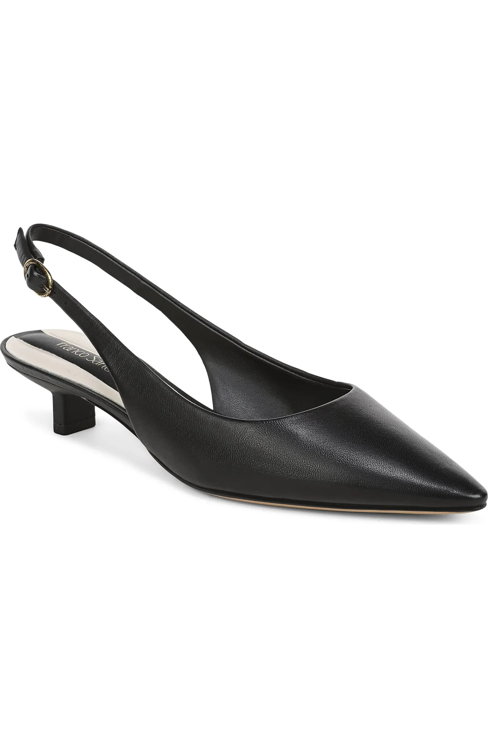 Pura Slingback Pointed Toe Kitten Heel Pump (Women) | Nordstrom