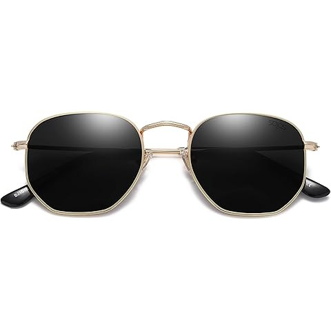 SOJOS Retro Hexagon Square Polarized Sunglasses for Women Men Vintage Hexagonal Polygon Shades SJ... | Amazon (US)
