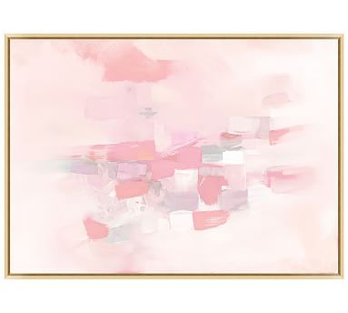 Pink Cloud Hand Embellished Framed Canvas Print | Pottery Barn (US)
