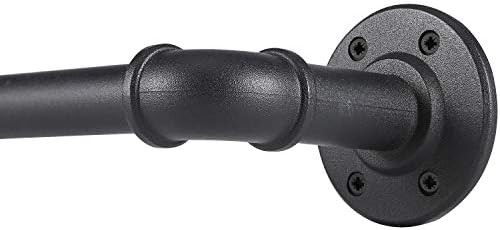 Amazon.com: Industrial Curtain Rod, Curtain Rods for Windows 48 to 84 Inch, Rustic Wrap Around Cu... | Amazon (US)