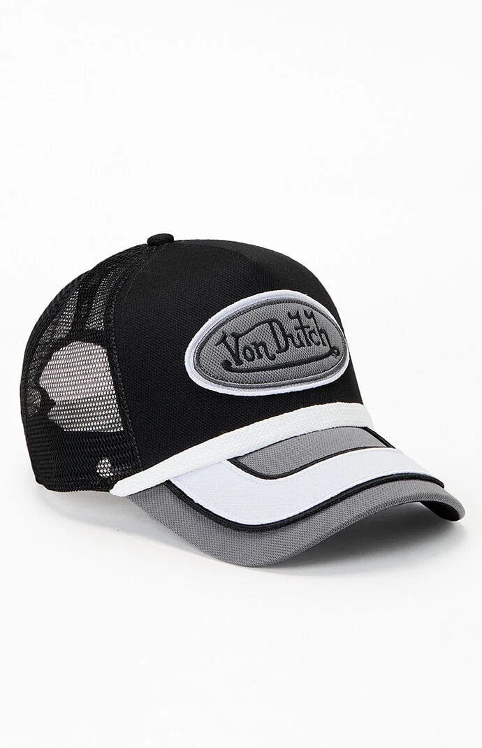 Von Dutch Ice Dutch Trucker Hat in Black/White | PacSun