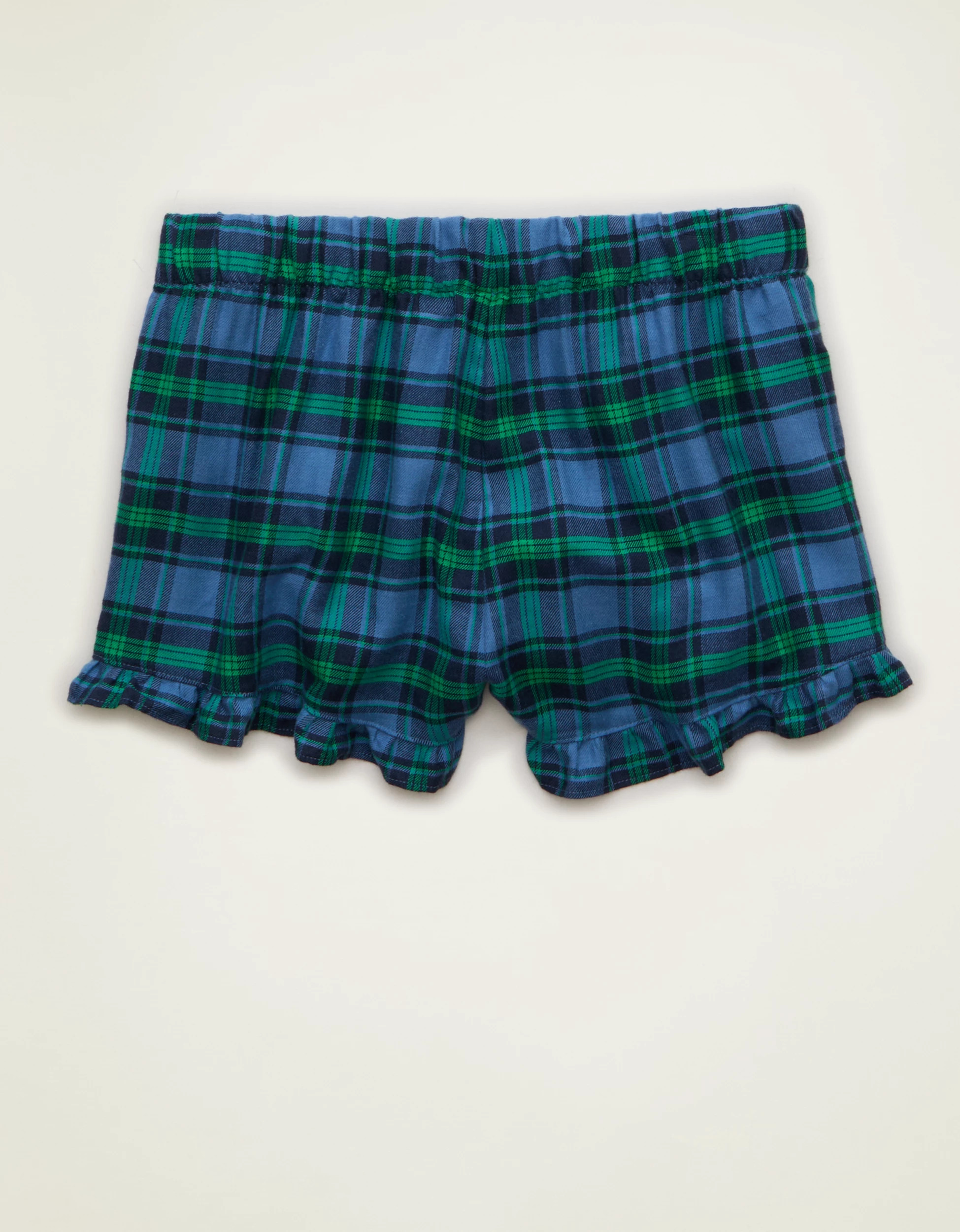 AE Ruffle Flannel Boxer Shorts | American Eagle Outfitters (US & CA)