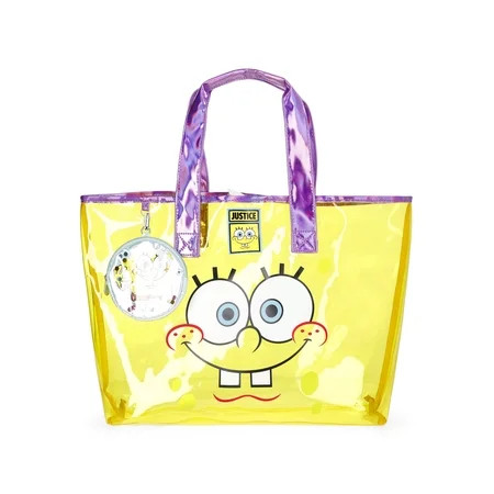 Justice Girls X SpongeBob SquarePants Jelly Pool Tote, Yellow | Walmart (US)