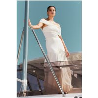 Odette Slinky Maxi Skirt - Ivory | MESHKI US