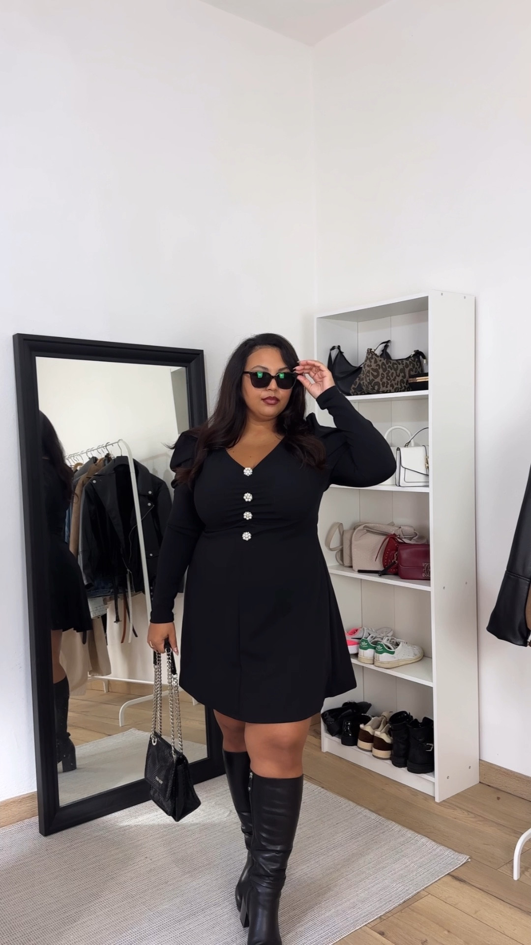 The perfect little black dress for winter 🖤 

#littleblackdress #fallfashion #curvyfashion #midsize 

#LTKcurves #LTKmidsize #LTKautumn