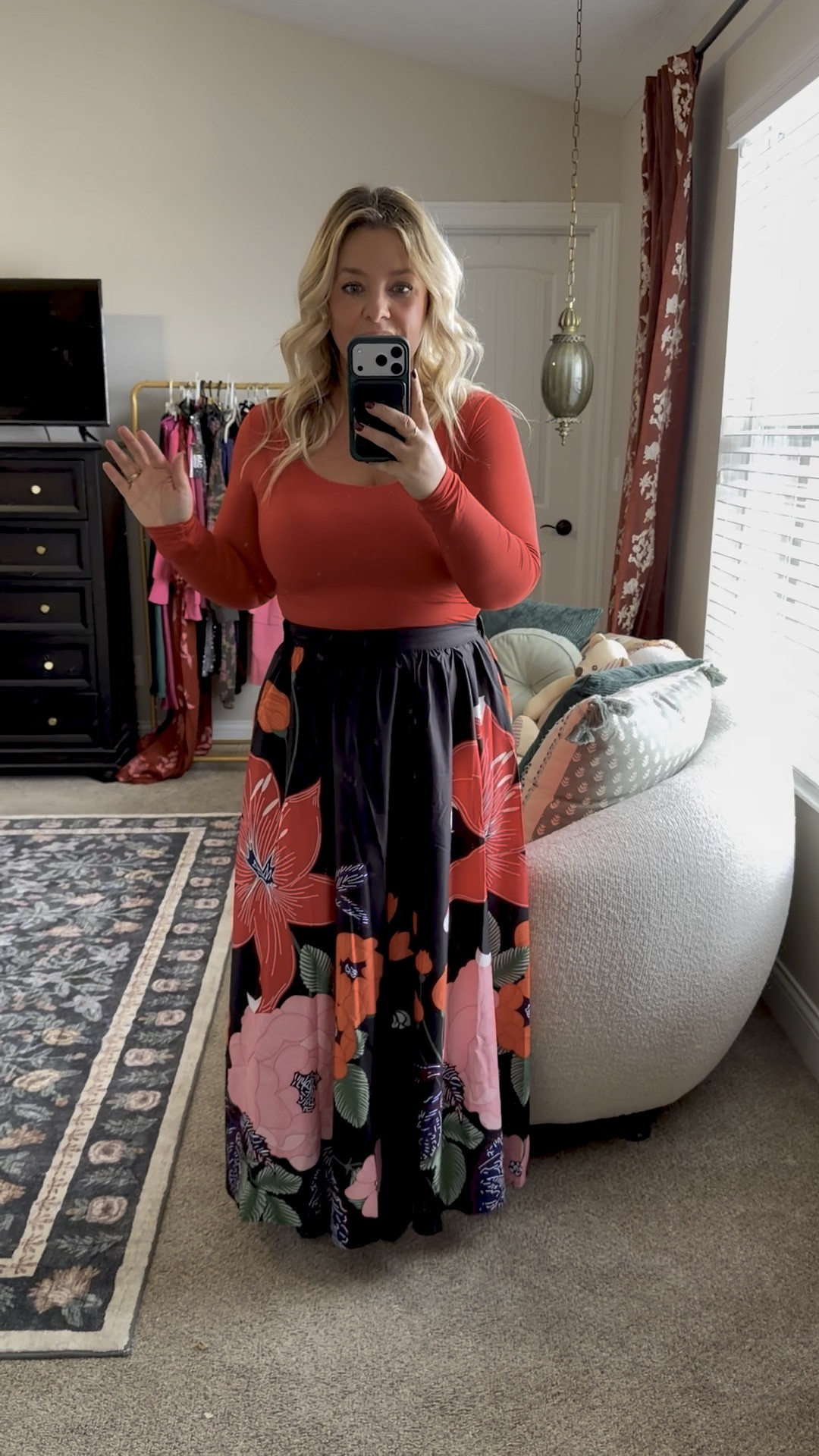 This floral maxi skirt is a show stopper & this bodysuit is by the viral brand I share the tank tops from on Amazon! A great non-traditional holiday look! The skirt is from Shein so I linked all my Shein favs from my recent orders!

#LTKFindsUnder50 #LTKHoliday #LTKMidsize