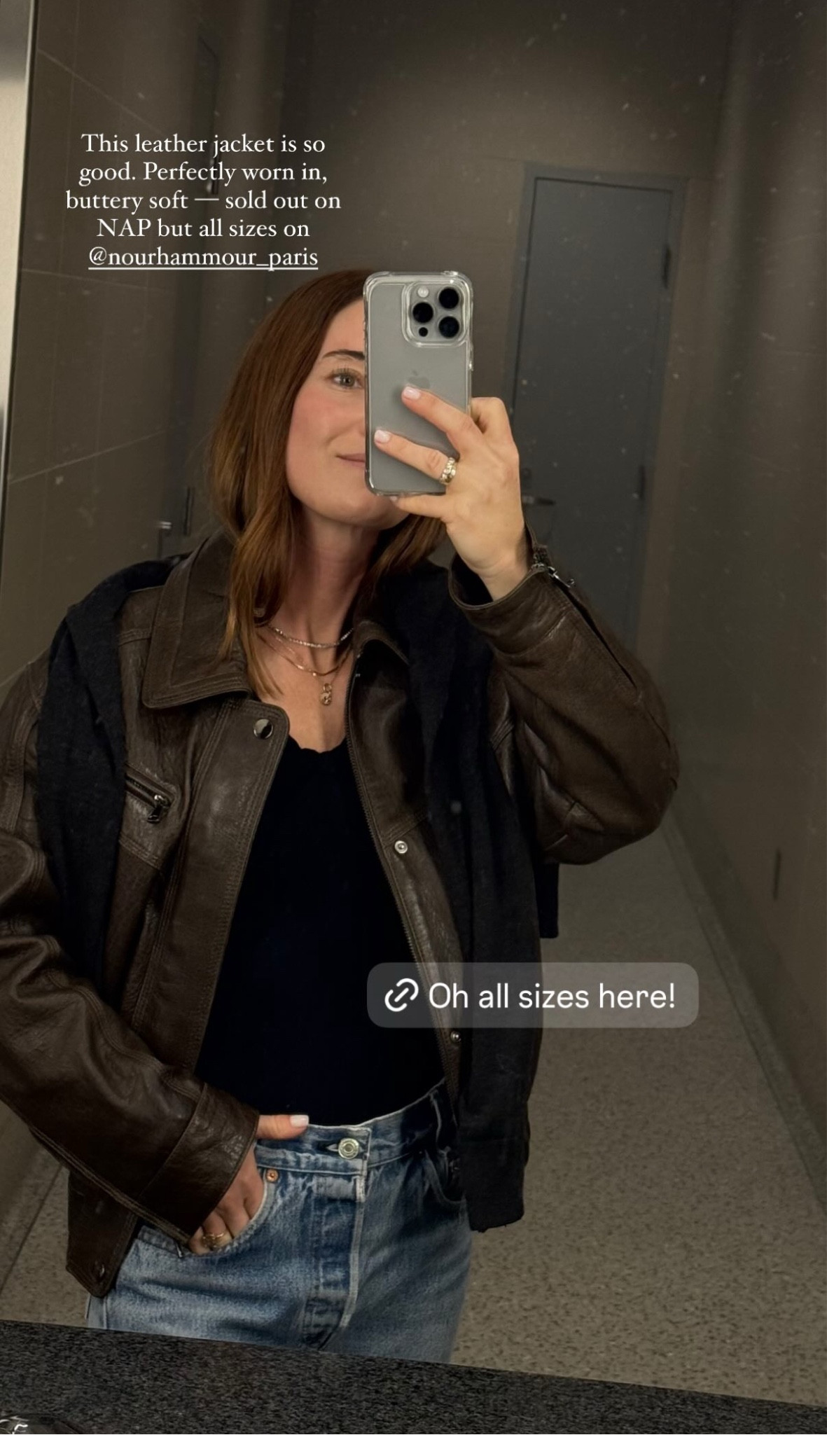This leather jacket is so good. Perfectly worn in, and buttery soft.