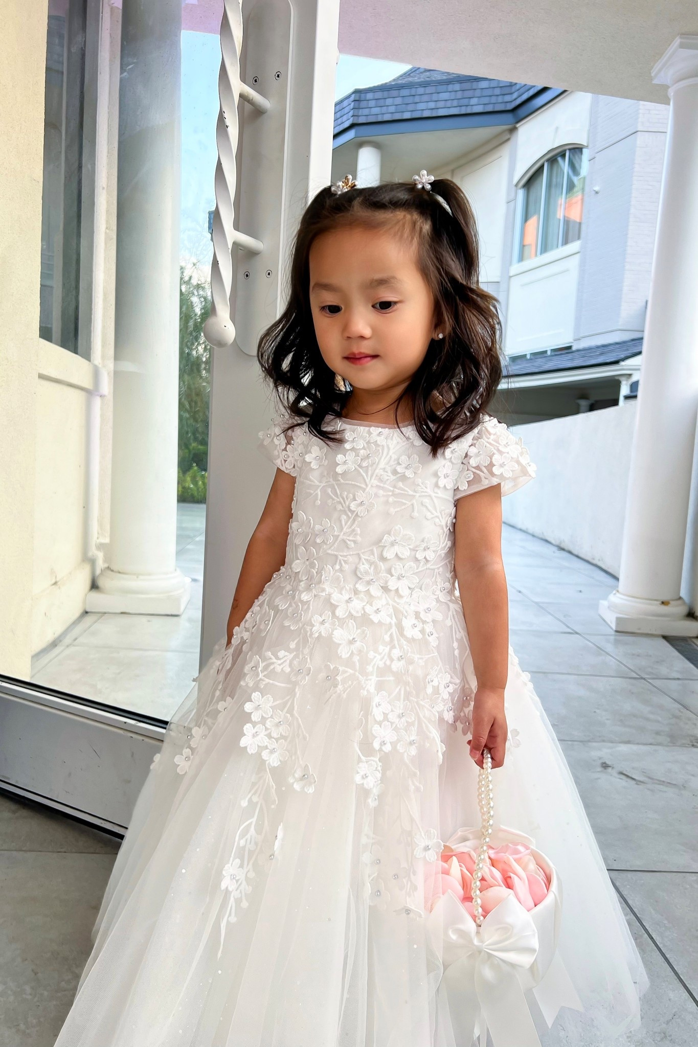 Princess Daliana Floral Appliqué Flower Girl Dress // Boasting embellished appliqué detailing on an ankle-length ballgown silhouette, this is the dress every little princess dreams of.

#LTKStyleTip #LTKWedding #LTKKids