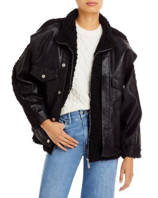 Sherpa & Faux Leather Biker Jacket | Bloomingdale's (US)