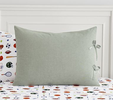 Chambray Reversible Organic Cotton Duvet Cover &amp; Shams | Pottery Barn Kids