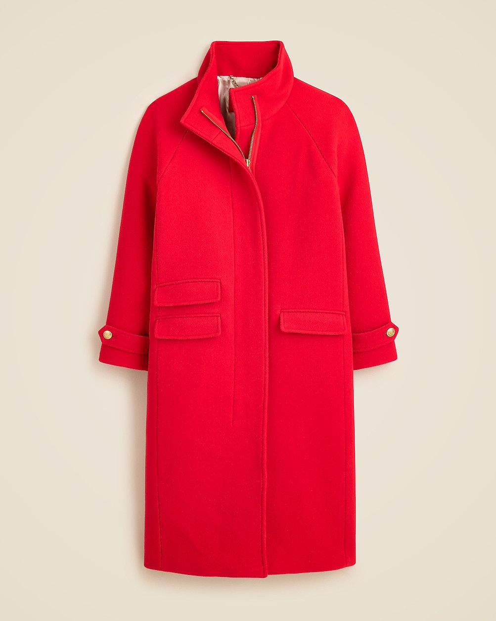 Long Toscana coat in Italian stadium-cloth wool blend | J. Crew US