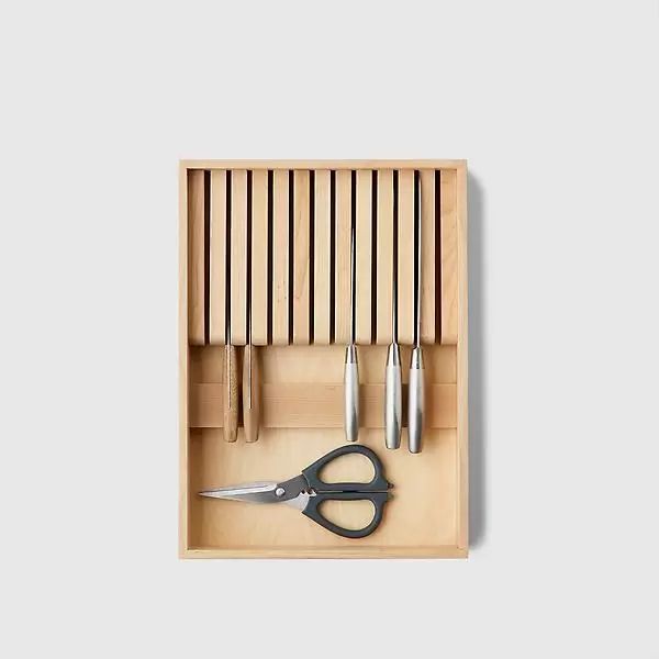 Marie Kondo Birch Narrow In-Drawer Knife Organizer | The Container Store