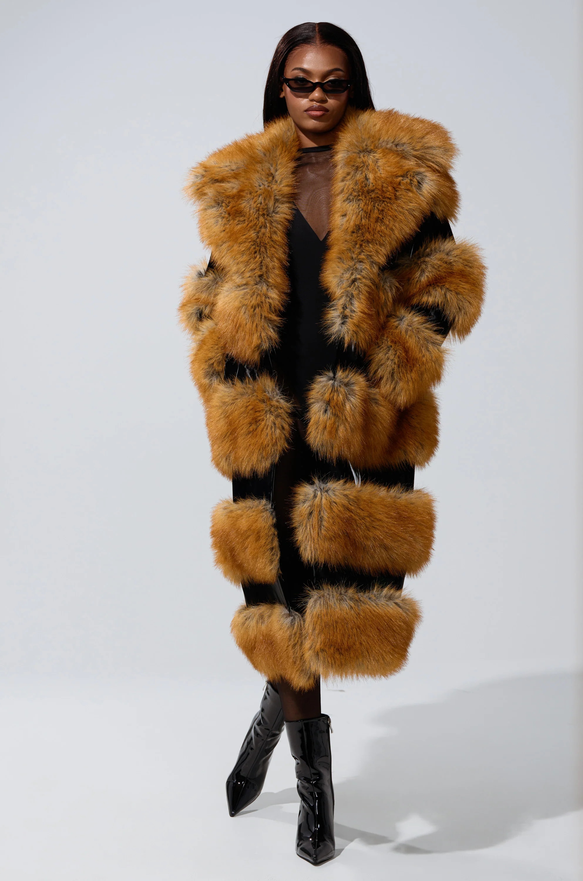 MADDOX PANELED FAUX FUR | AKIRA